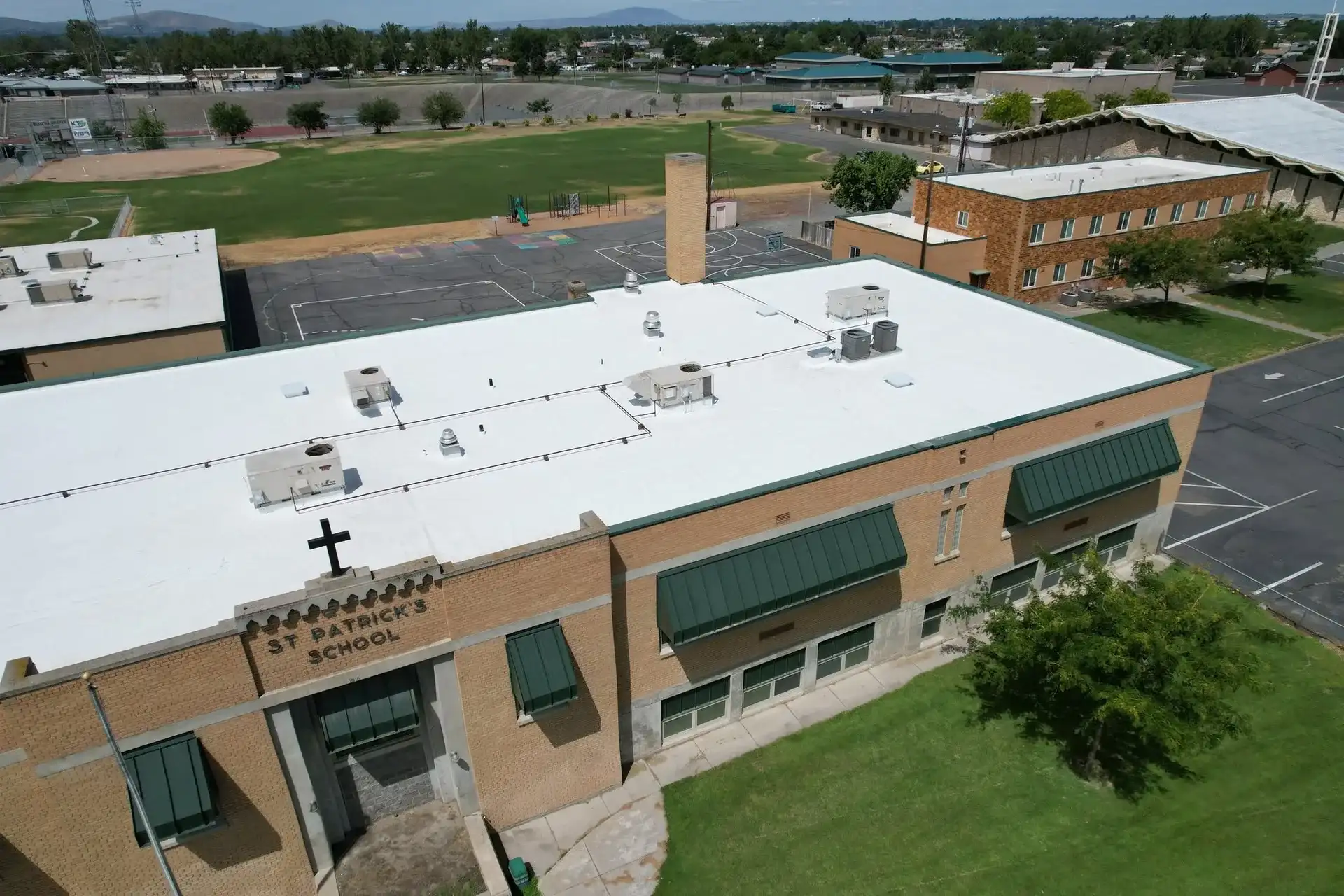 Commercial flat roof